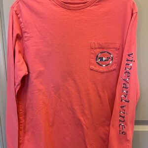 Vineyard Vines Coral Long Sleeve Shirt